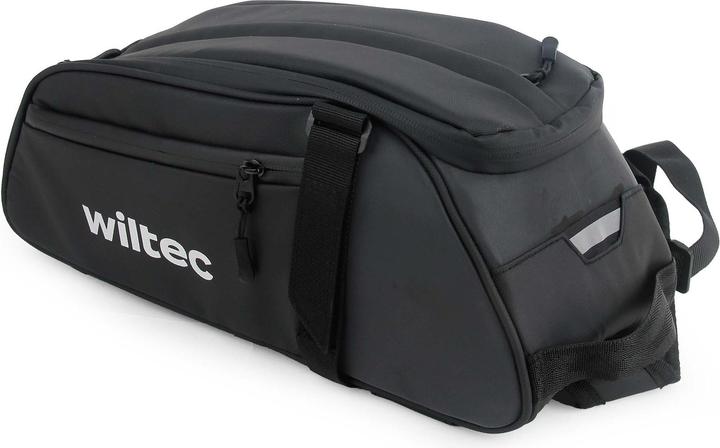 Produktbild Wiltec Gepäckträgertasche schwarz 8l Fahrradtasche Gepäckträger Gepäcktasche (8 l, Gepäckträgertasche)