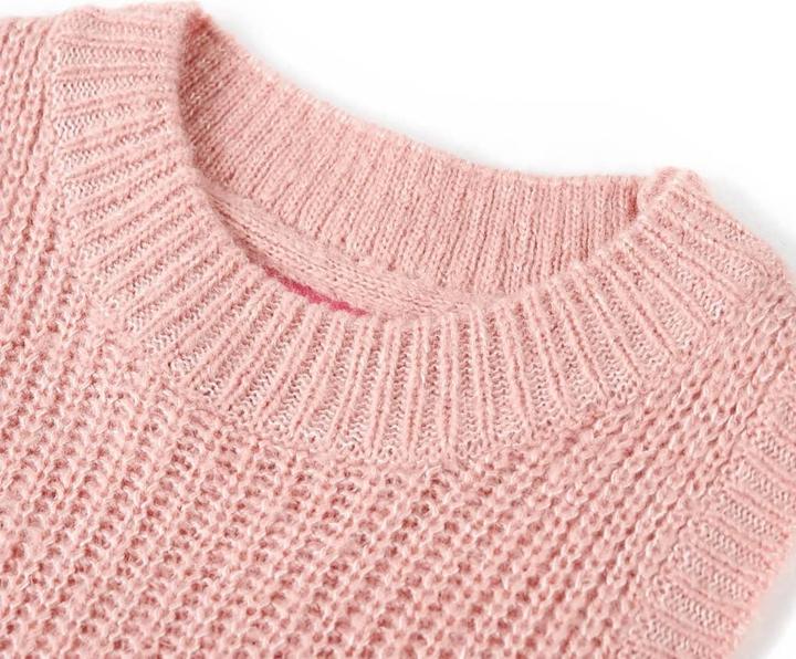 Produktbild vidaXL Kinder-Pulloverweste Gestrickt Hellrosa 140,Material: 67 (140)