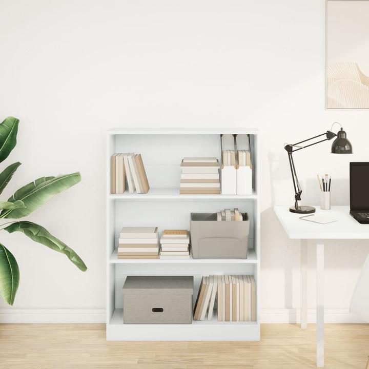 Produktbild VidaXL Bücherregal Regal Standregal Büroregal Aktenregal Aufbewahrungsregal Weiss (80 x 24 x 109 cm)