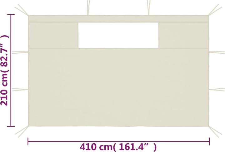 Image du produit vidaXL Pavillon-Seitenwand (210 cm, 400 cm)