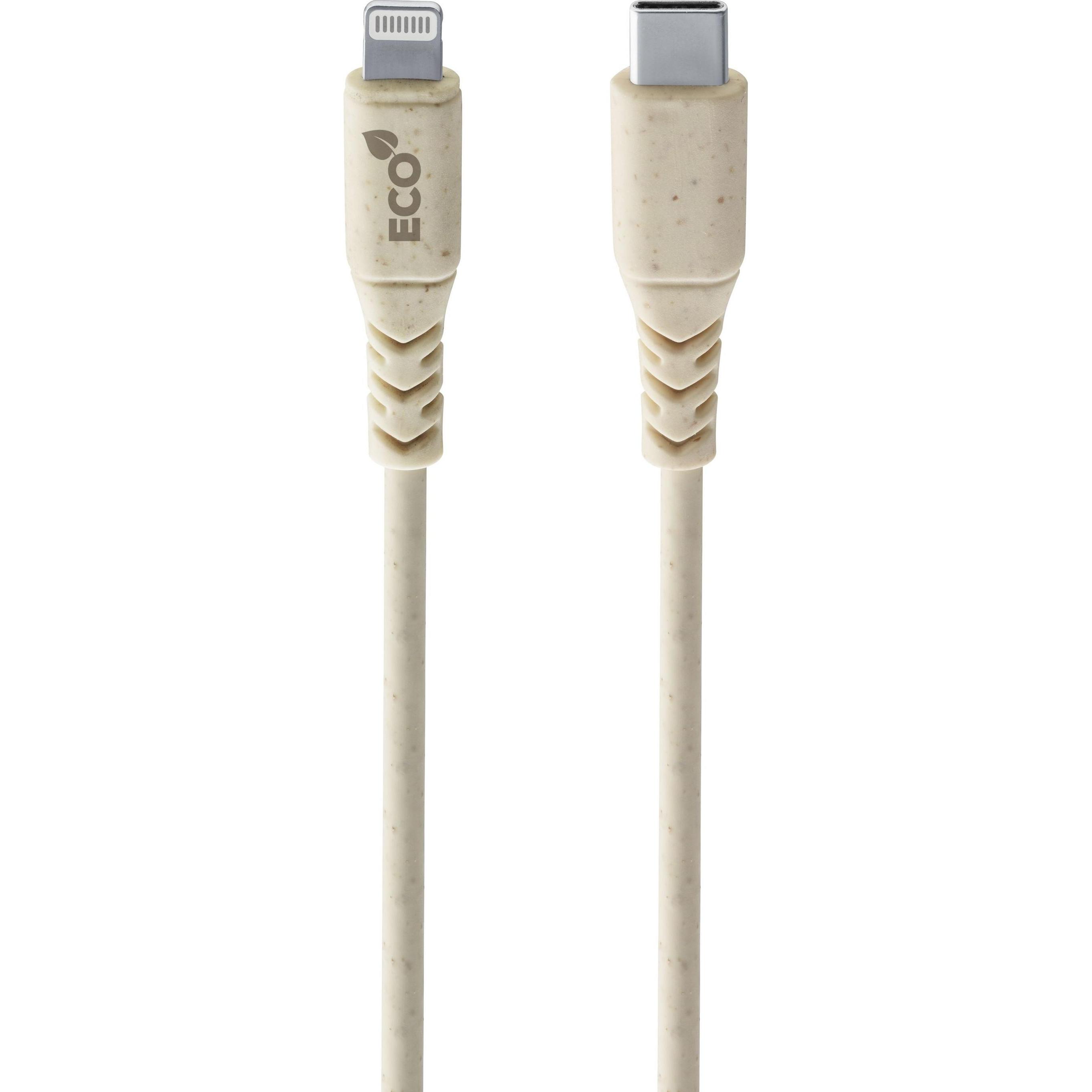 Cellularline Become Eco Cable 120cm - USB-C to Lightning (1.20 m), Cavo USB
