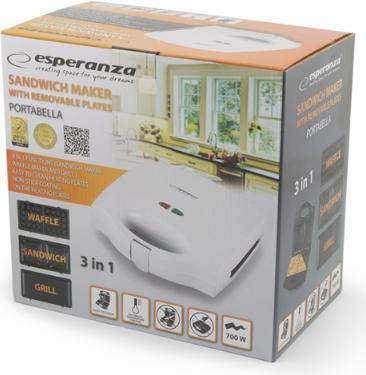 Actual product image Esperanza EKT006W Sandwich toaster