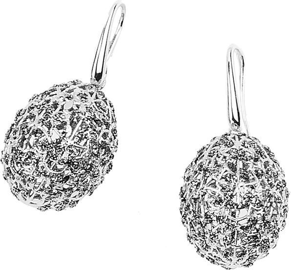 Ottaviani Earrings with black diamond glitter