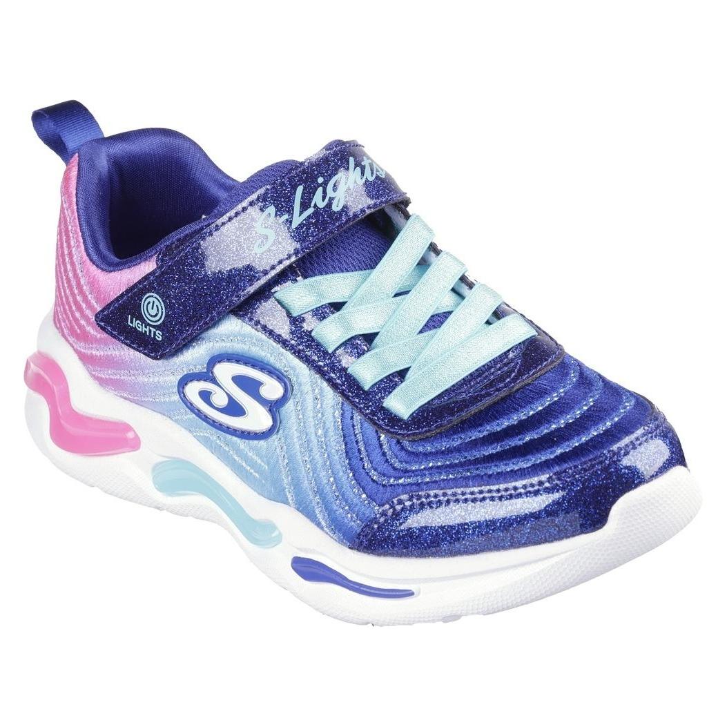 Skechers, Unisex, Sneakers, Wavy Beams Light Up, Blau, Grün, Mehrfarbig, (33.5)