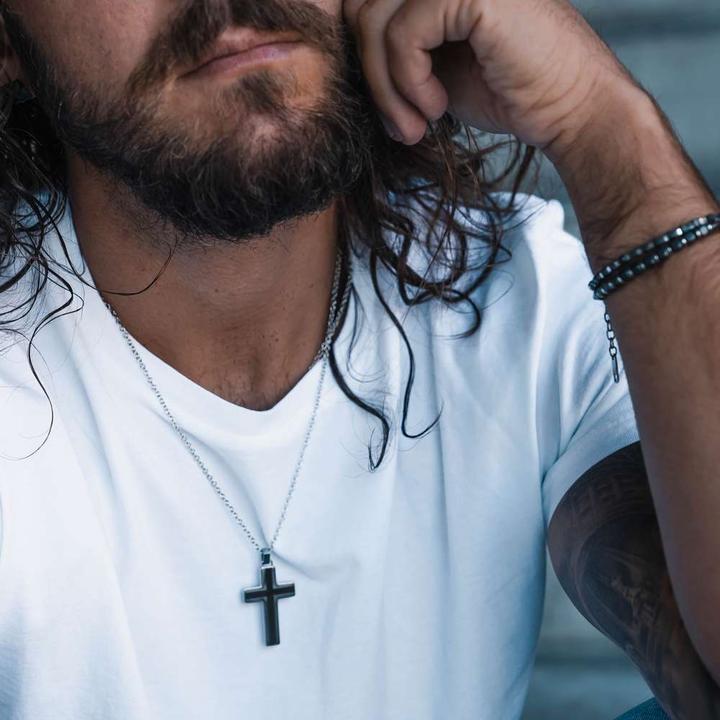 Actual product image Bijouteria Stainless steel pendant (Stainless steel, PVD coating (black))