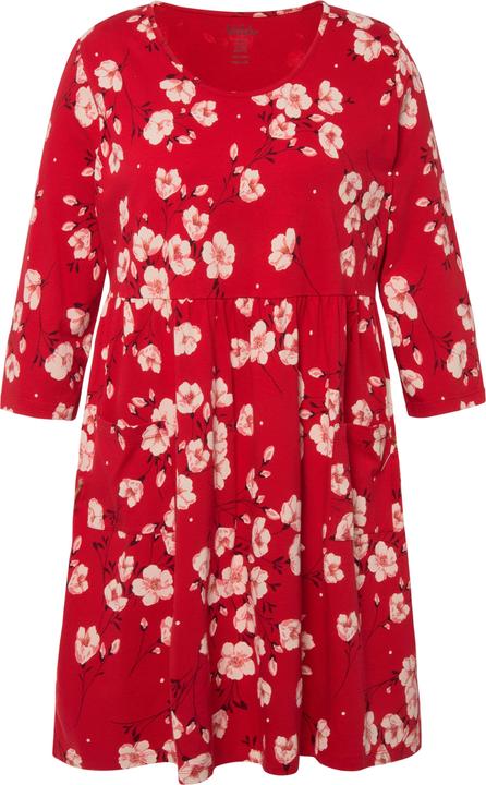 Produktbild Ulla Popken Longshirt, Blumen, A-Linie, Rundhals, 3/4-Arm (50, 52)
