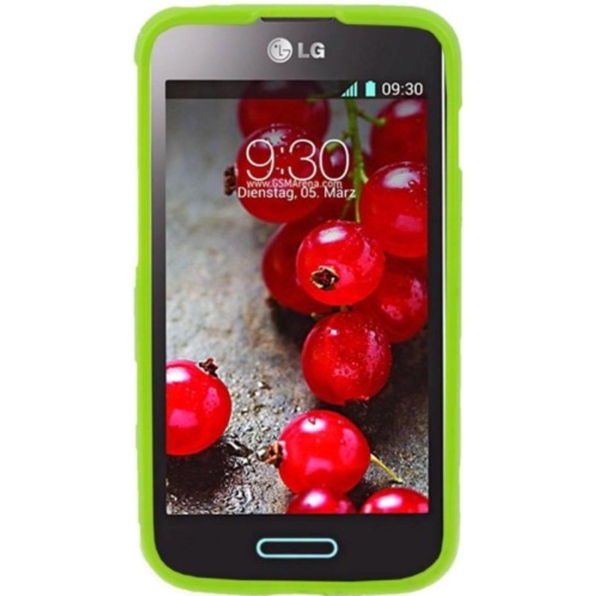 Thumbnail - König Design Schutzhülle TPU Punkte Case für Handy LG Optimus L5 II / E455 (LG Optimus L5 II), Smartphone Hülle, Grün