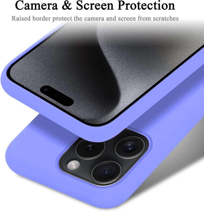 Actual product image Cadorabo Bumper Case for Apple iPhone 15 PRO MAX TPU Liquid Silicone Cover for Apple iPhone 15 PRO MAX (Apple iPhone 15 Pro Max)