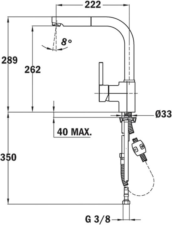Actual product image Teka Bateria kuchenna ARK 938 stojąca chrome (239381200)