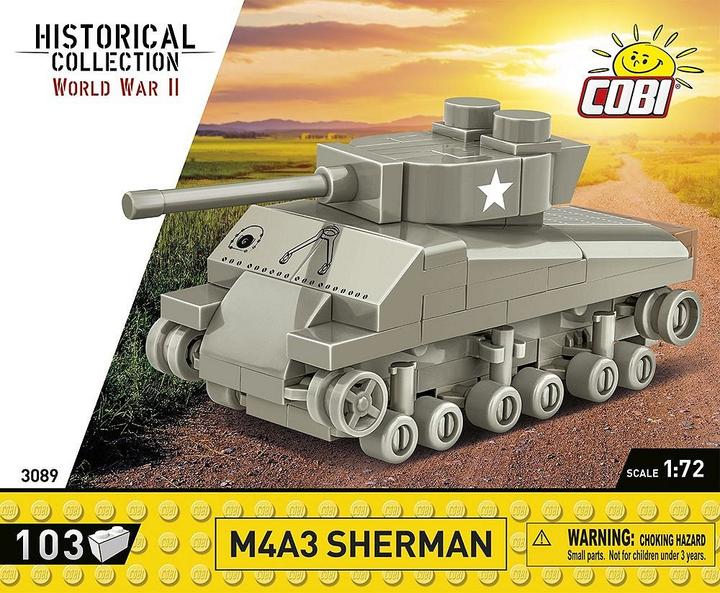 Produktbild Cobi 3089 - 103 PCS HC WWII /3089/ SHERMAN M4A3