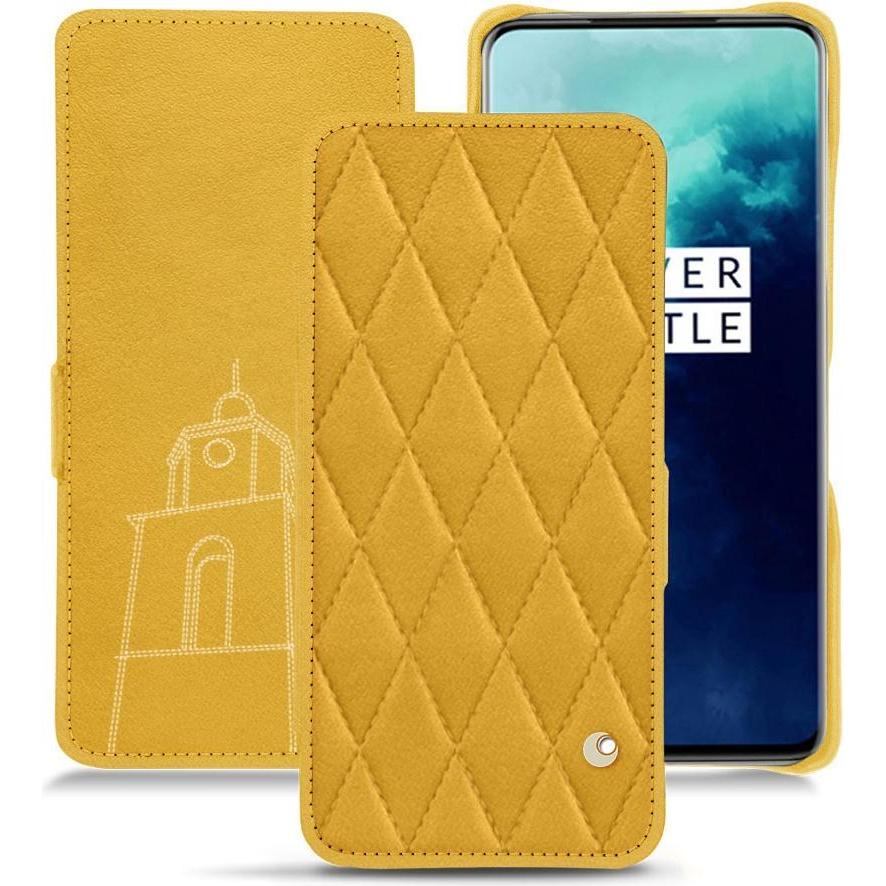 Noreve Lederschutzhülle horizontal (OnePlus 7T Pro), Smartphone Hülle, Orange
