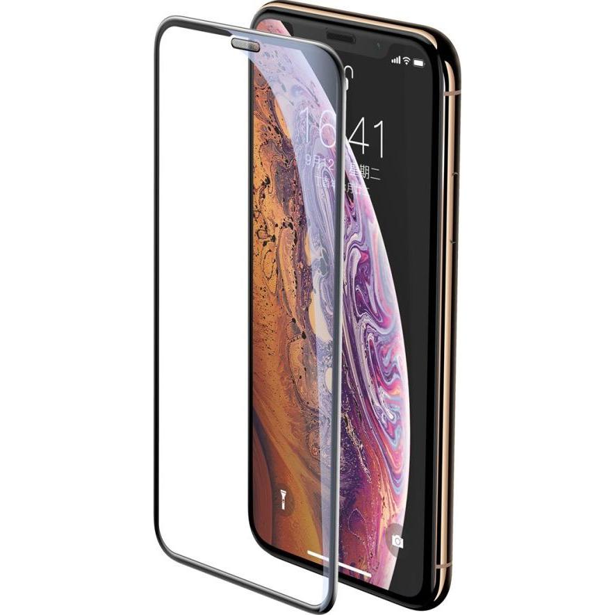 Baseus Panzerglas (1 Stück, Apple iPhone XS), Smartphone Schutzfolie, Schwarz
