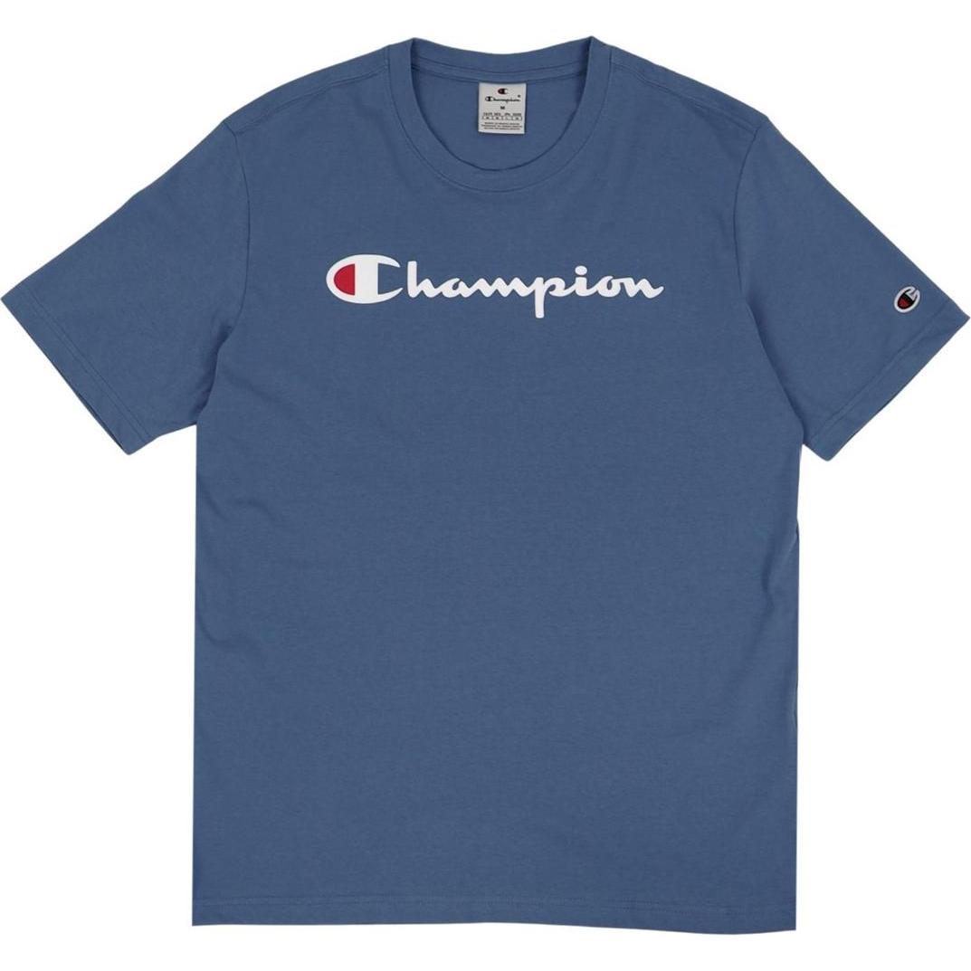 Champion, Herren, Sportshirt, Koszulka męska SS Tee niebieska 220256 BS099 L (L), Blau, L