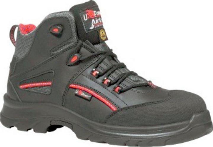 Produktbild U-Power Sicherheitsstiefel Teak Grösse 43 schwarz/rot S3 SRC ESD EN ISO 20345 Glattleder (S3, 43)