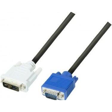 Exertis Connect Cavo DVI, da spina DVI-A a spina VGA HD15, 5,0 metriPer collegare monitor e proiettori DVI w (5 m), Cavo video