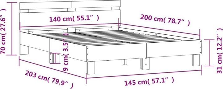 Image du produit vidaXL Bettgestell (200 x 200 cm)