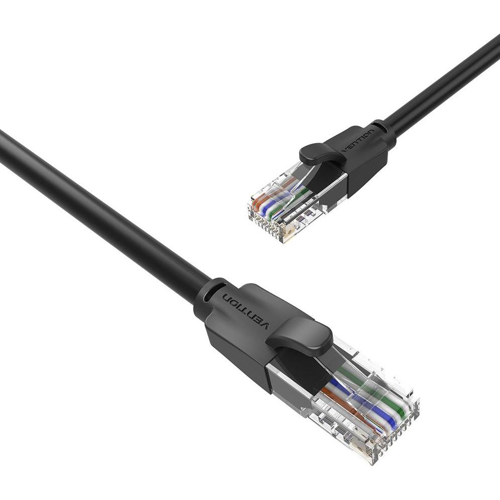 Vention Cat.6 UTP Patch Cable, schwarz, 5m (U/UTP, CAT6, 5 m), Netzwerkkabel