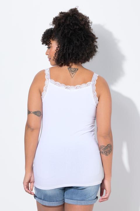 Produktbild Miamoda Top, ärmelloser Slim Fit, Glitzersteinchen, Spitze (48)