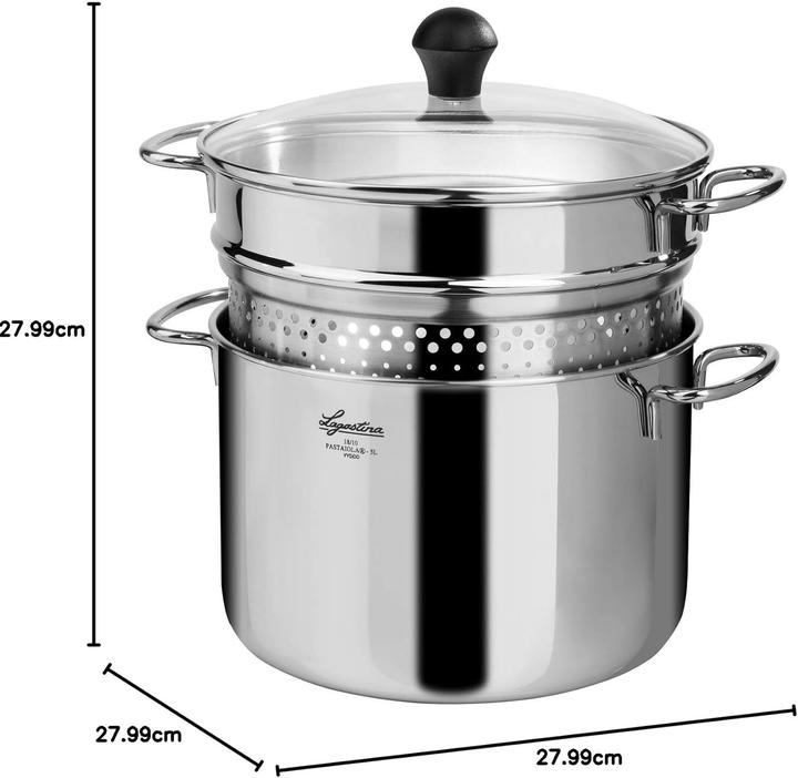 Actual product image Lagostina Pastaiola - Pastaiola ¥ 22cm (Pot, Stainless steel)