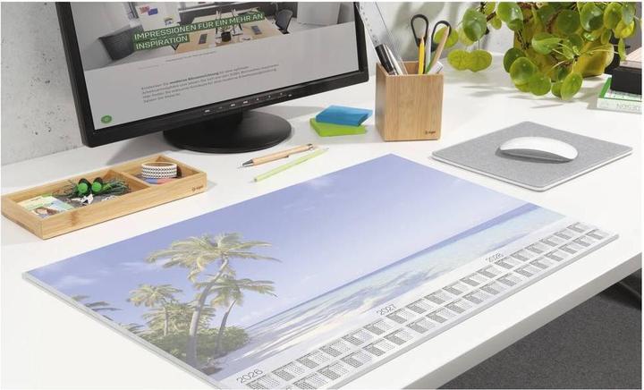 Immagine prodotto Sigel Schreibtischunterlage Beach 2026/2027/208 blau Papier 59,5 x 41,0 cm, 30 Blatt (59,5 x 41 cm)