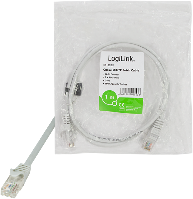 Produktbild LogiLink Netzwerkkabel (U/UTP, CAT5e, 1 m)