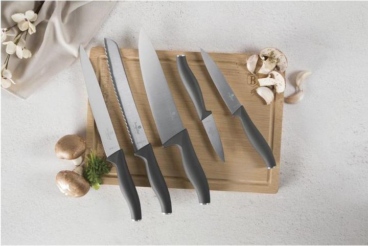 Produktbild BerlingerHaus Haus 6-teiliges Messer-Set mit Bambus Schneidebrett Matt Anthrazite Collection