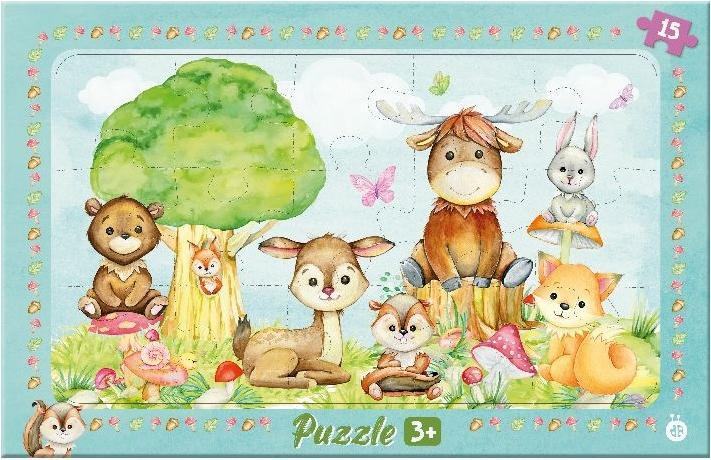 Immagine prodotto Puzzle con cornice amici della foresta 30x19 cm multicolore (15 pezzi)