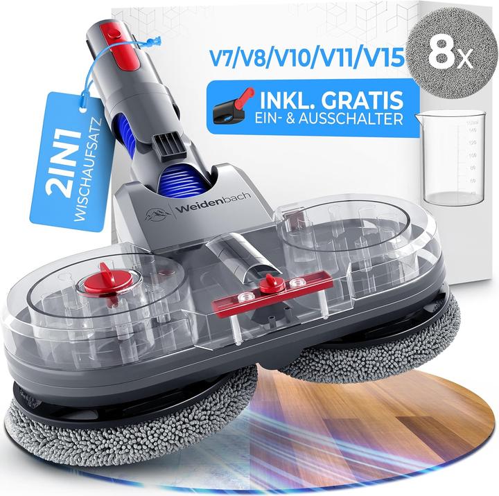 Weidenbach Wischaufsatz für Dyson V7-V15, Gen5 Nass- und Trockensauger