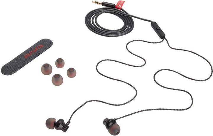 Produktbild Aiwa HEADPHONES MICRO ESTM-50BK BLACK in-ear/JACK 3.5 MM PLATE.GOLD/CABLE 120CM/MICRO ESTM-50BK (Kabelgebunden)