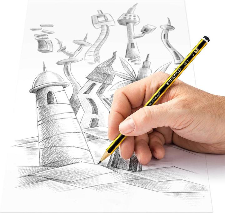 Actual product image Staedtler Noris pencil, B (2 mm, B, 12 x)