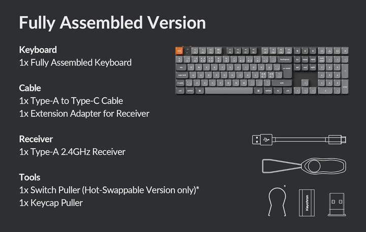 Immagine prodotto Keychron K5 Max Swappable Gateron RGB Backlight Red Switch ISO Layout Italian (ABS Caps) (IT, Cablato, Senza fili)