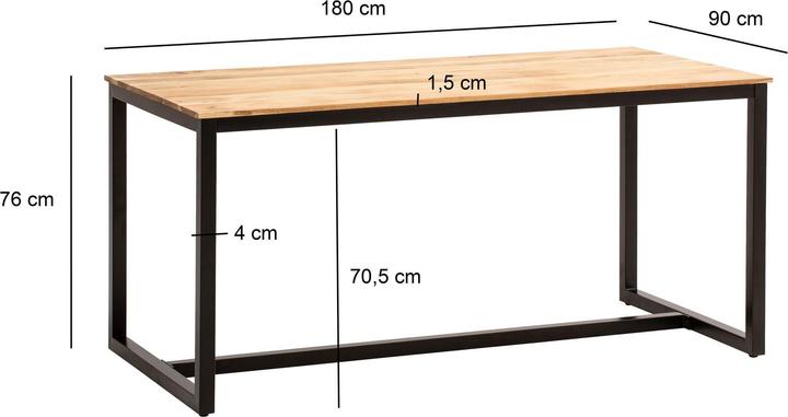 Actual product image Wohnling 180x90x76 (180 x 90 x 76 cm)