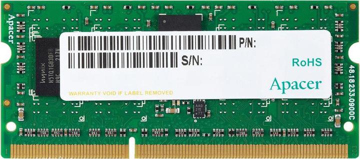 Actual product image Apacer SODIMM Notebook Memory, DDR3, 4GB, 1600MHz, CL11 (AS04GFA60CATBGJ) (1 x 4GB, 800 MHz, DDR3-RAM, SO-DIMM)