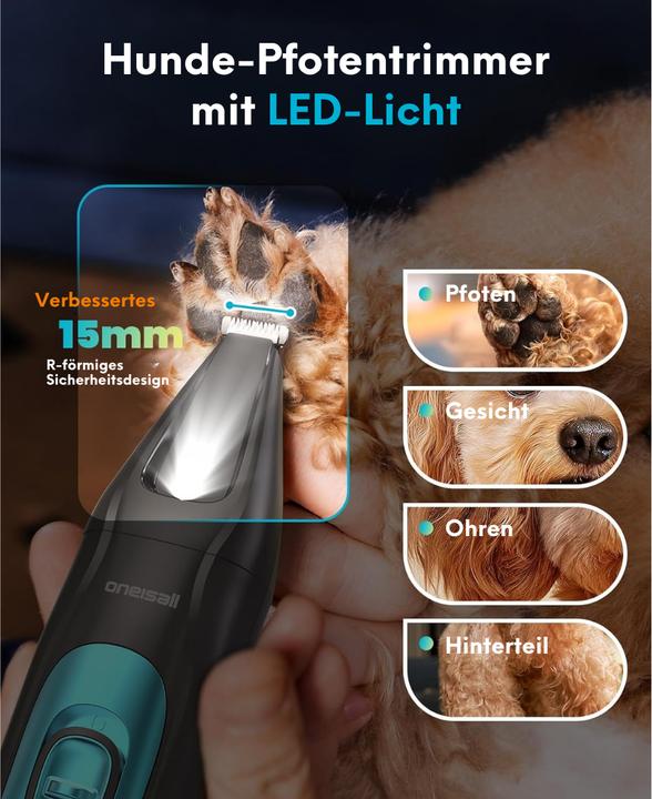 Produktbild Oneisall 4in1 Leise Schermaschine mit LED-Licht (Katze, Hund)