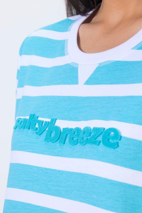 Produktbild Ulla Popken Sweatshirt, Ringel, Schriftzug, Rundhals, Langarm (58, 60)