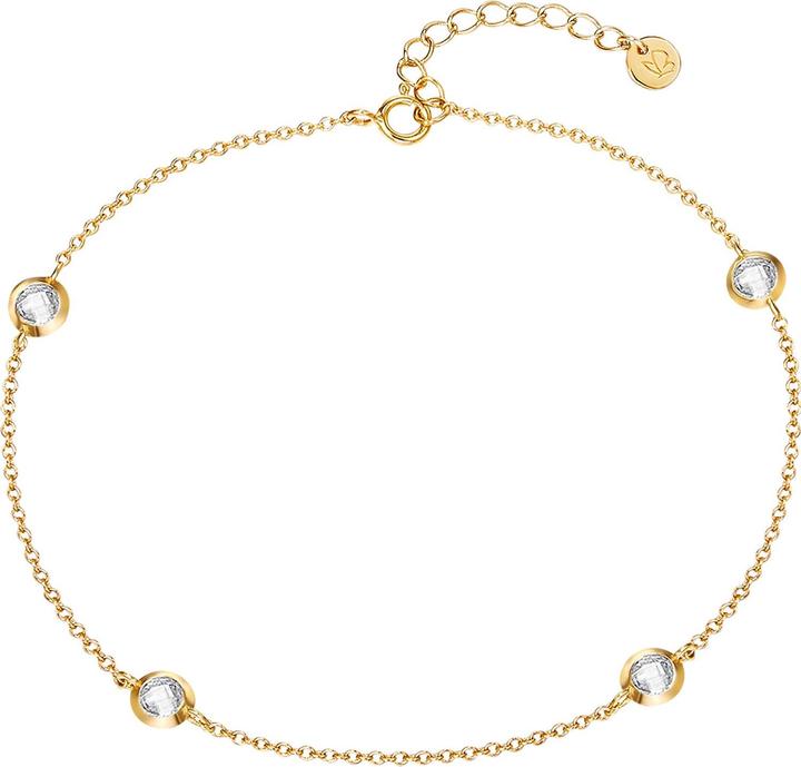 Glanzstücke München Damen Sterling Silber Zirkonia gelbgold 22,0 cm Basiskette + 3,0 cm Verlängerung - 23946 (Sterling Silber, 22 cm)