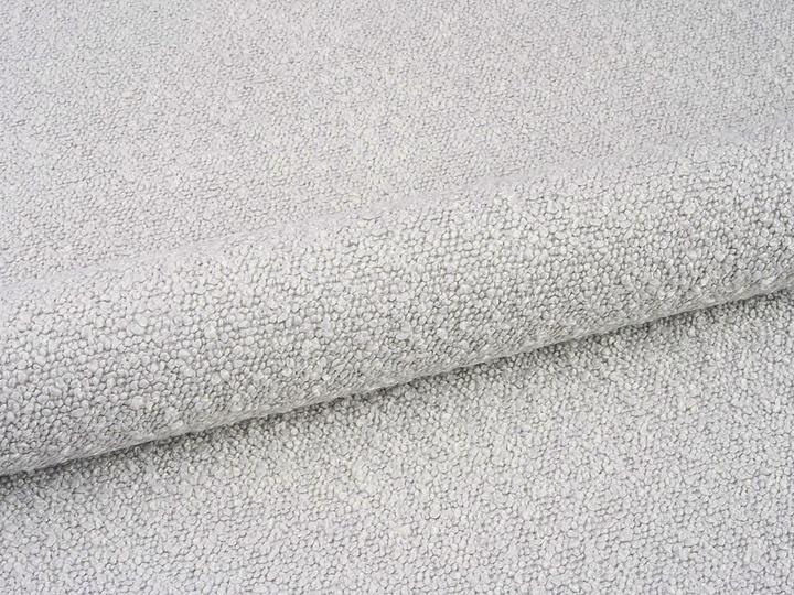 Actual product image Micadoni Boucle Storage Bed with Headboard, "Ovalo", Light Grey, 234x250x96 Made in Europe (160 x 200 cm)