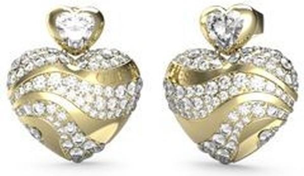 Guess - Romantic gold-plated earrings with zircons In My Heart JUBE04499JWYGT/U (Vergoldet)