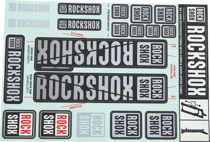 Actual product image RockShox Bike fork sticker kit until 2018