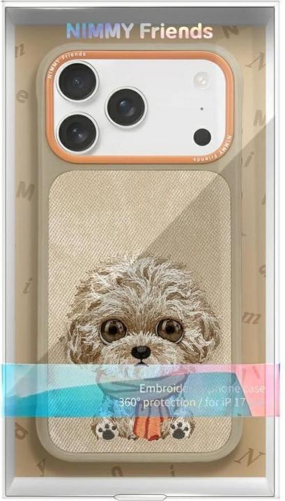 Productafbeelding Nimmy Etui Big Eyed Pet 2.0 Dog do iPhone 17 Pro Max beżowy (Apple iPhone 17 Pro Max)
