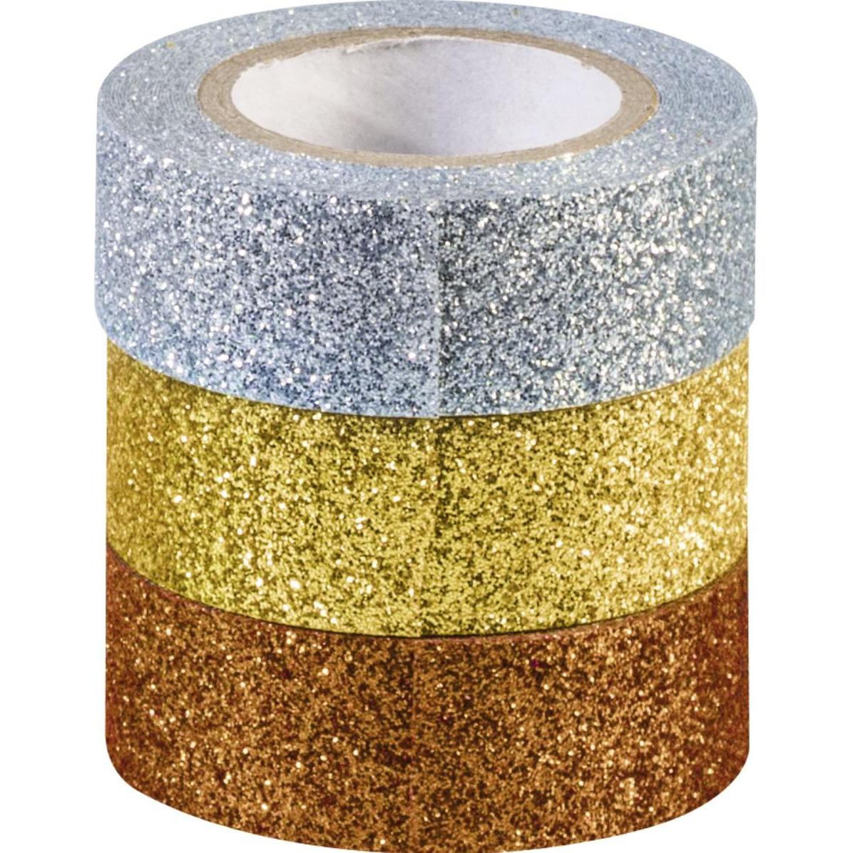 Heyda Rubans adhésifs pailletés - Cuivre, argent et or (3 pz.)