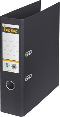 Produktbild Bene No.1 Ordner schwarz stabile Pappe 8,0 cm DIN A4 (A4, 80 mm, 1 Stück)