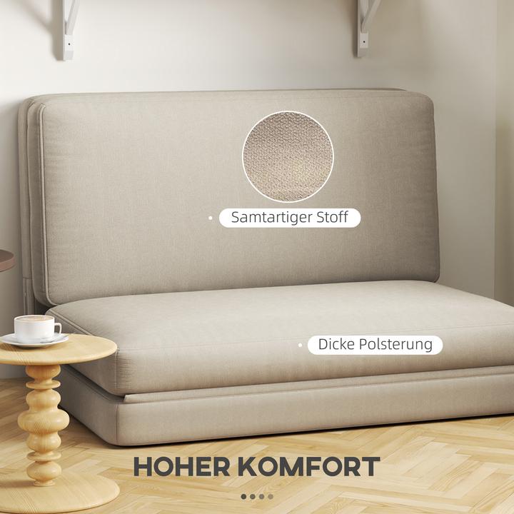 Produktbild Homcom Bodensofa Polyester, Schaumstoff Beige