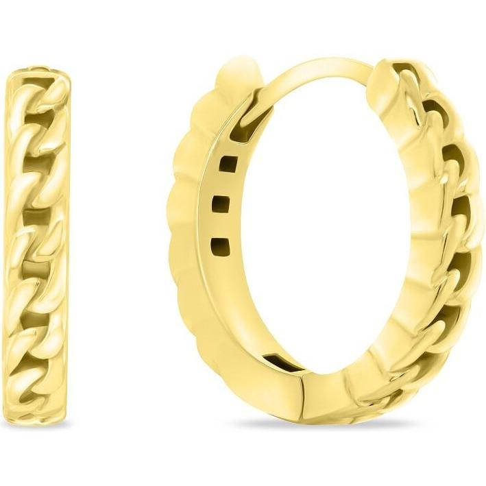 Brilio, Orecchini, Argento - Eleganti orecchini a cerchio placcati oro EA991Y