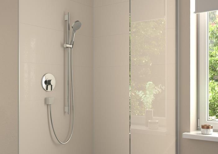 Actual product image hansgrohe Unica shower rod S Puro 90 cm with Isiflex shower hose 160 cm