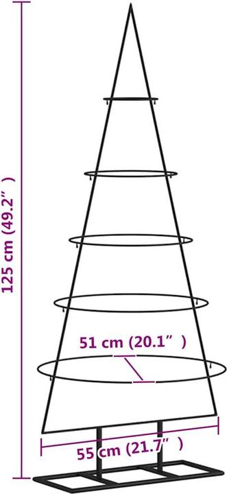 Image du produit vidaXL Metall-Weihnachtsbaum (125 cm)