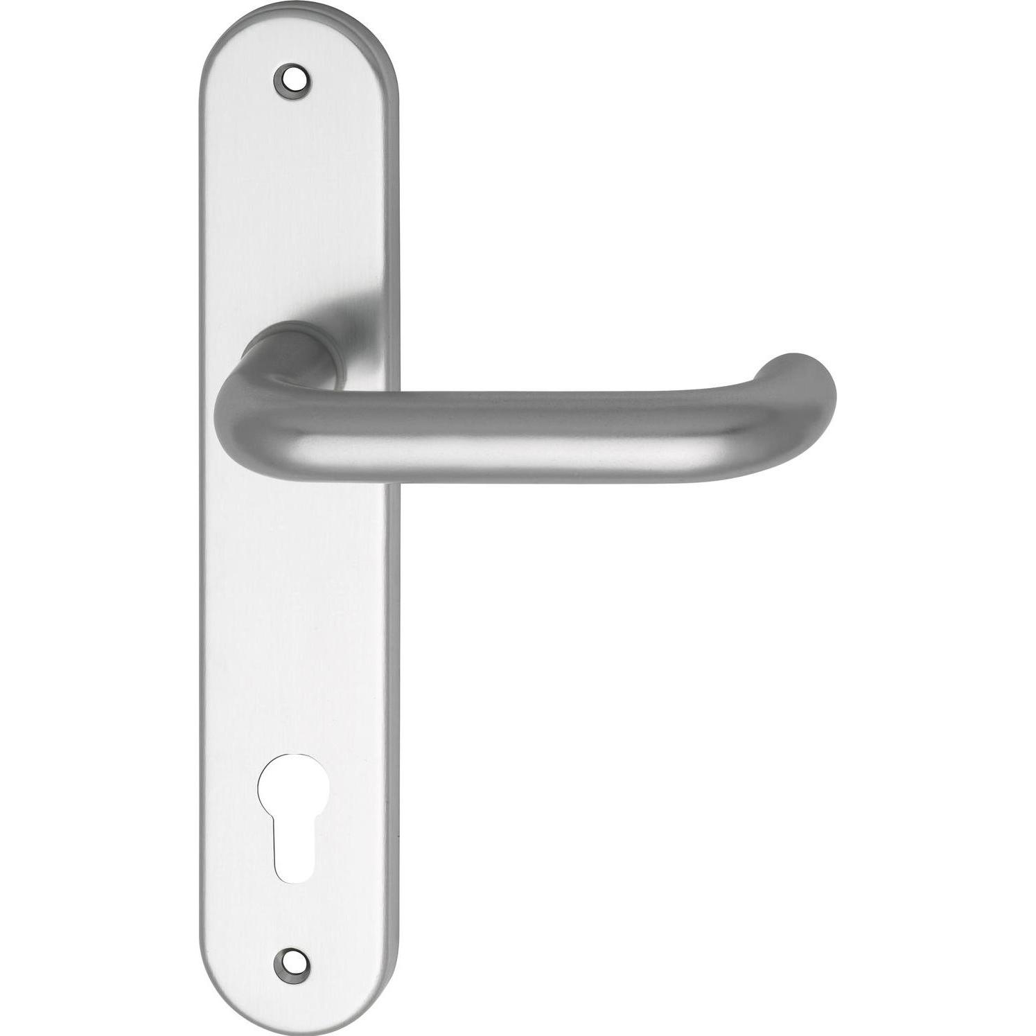 Grundmann, Türgriff + Fenstergriff, Türbeschlag WG 1700L Türgriff Innentür auf Schild PZ 88 Aluminium silber (Türgriff)