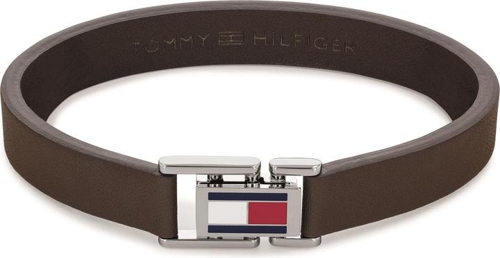 Produktbild Tommy Hilfiger HnÄ›dÃ½ koÅ¾enÃ½ nÃ¡ramek s ocelovÃ½m zapÃ­nÃ¡nÃ­m 2790430 (4.30 cm, Leder)