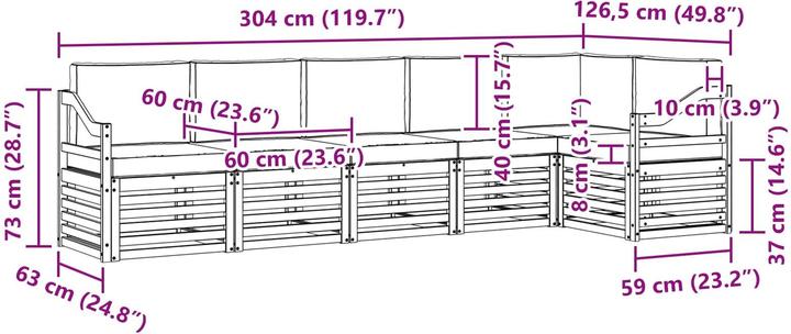 Produktbild vidaXL Outdoor-Sofa