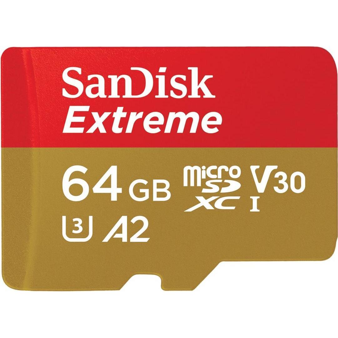 Thumbnail - SanDisk Ext microSDXC Mob Gaming /s (64 GB, microSDXC, U3, UHS-I), Speicherkarte, Rot, Gold